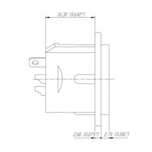 XLR M 3P ugradni crni NC3MDL1-B - Img 2