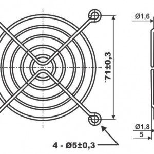 Zaštitna mreža za ventilatore 80mm - Img 2