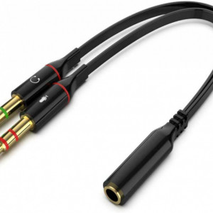 Adapter 3.5mm stereo ženski-2x3.5mm stereo muški