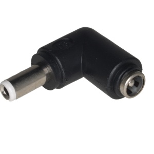 Adapter DC napojni 2.1/5.5mm F-2.5/5.5mm M ugaoni