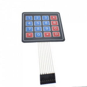 Arduino matrična membranska tastatura 4x4 sa 16 tastera - Samolepljiva - Img 3