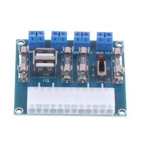ATX Adapter Modul HU-M28W za Napajanje sa USB-om (24-pin Breakout Board) - Modul za Laboratorijsko Napajanje od PC ATX kućišta