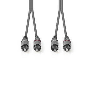 Audio kabl 2x RCA na 2x RCA muški - Stereo činč kabl 5m - Img 2