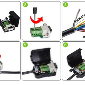 DB9 Ženski RS232 Adapter sa Klemama i Kućištem - Img 5