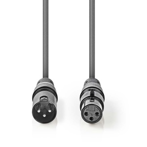 DMX kabl 3-pin XLR muški - ženski (1m)