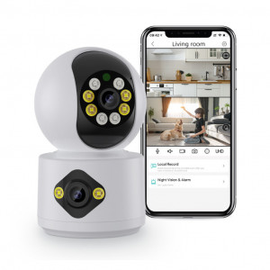 Dual Lens IP Wi-Fi Kamera 6MP (3MP+3MP) – Rotirajuća Pametna Kamera sa Dva Objektiva i Noćnim Snimanjem - Img 4