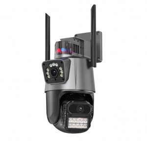 Dual Wi-Fi Kamera za Video Nadzor 4K - Dva Objektiva, PTZ Rotaciona i iCSee