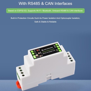 ESP32-S3-RS485-CAN-U Industrijska Kontrolna Ploča (Wi-Fi / BLE) - Izolovani RS485 i CAN Kontroler za DIN Šinu - Img 3