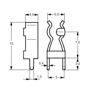 Kućište osigurača 5x20mm pin za PCB montažu - Img 2