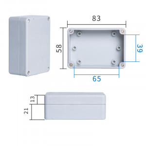 Kutija plastična 85x58x34mm