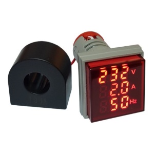 LED ampermetar/voltmetar/frekvencmetar 22mm crveni