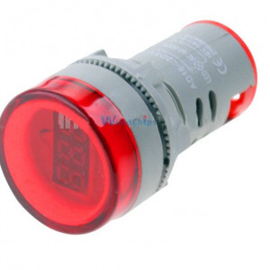LED voltmetar 60-500VAC 22mm crveni - Img 3