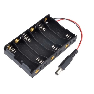 Nosač kućište za 6xAA baterije sa DC džekom 5.5x2.1mm - za Arduino, pametna vozila i DIY projekte - Img 2