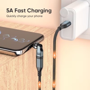 Rotirajući USB-C na USB-C Adapter 240W PD – 540° (180°+360°) - Img 9