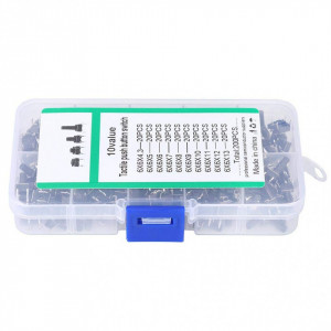Set Taktilnih Mikro Tastera 6x6mm – Prekidači za Elektroniku (200 komada, 10 dimenzija) - Img 4