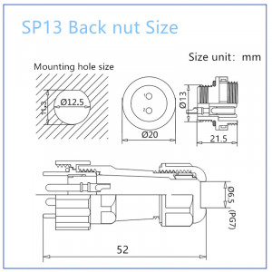 Set vodootpornih konektora SP13 2 pina - Img 2