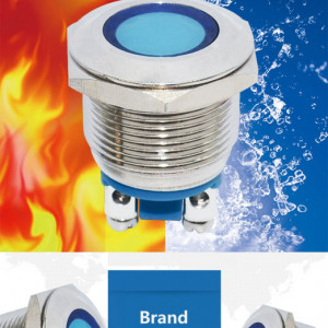 Signalna LED sijalica 19mm 230VAC žuta - Img 8