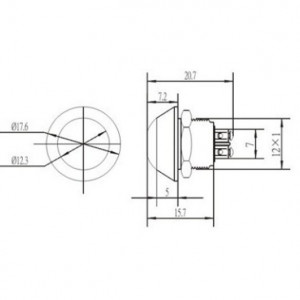 Taster MP12N/B10 crveni - Img 2