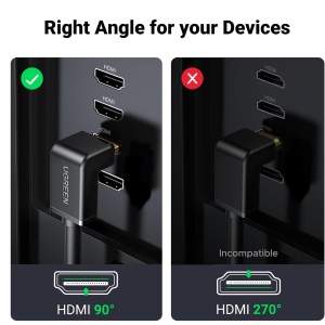 UGREEN HDMI 2.0 Kabl Pod Uglom 90 Stepeni 4K 60Hz 2m - za TV i Konzole - Img 8
