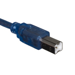USB 2.0 Kabl Tip A na Tip B 50cm – Transparentno Plavi - Img 2