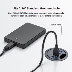 USB 3.0 Hub za ugradnju u sto (Mount-in-Desk) sa 4 porta - 1.5m - Img 6