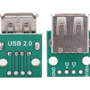 Ženski USB A na DIP Adapter Pločica za lemljenje (4 pina, 2.54mm) - Breakout Modul za Prototip Ploče - Img 8