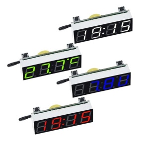 3-u-1 Digitalni Sat, Termometar i Voltmetar za Auto (Zeleni LED) - Img 2