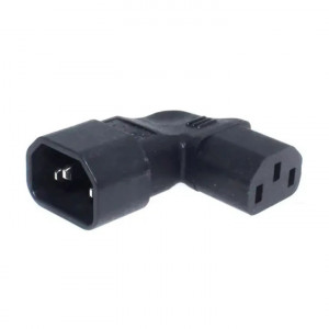 Adapter napojni C14 M-C13 F ugaoni levi