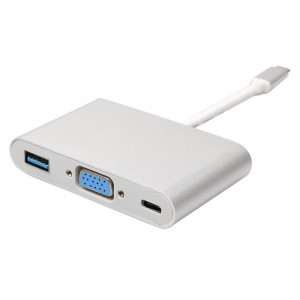 Adapter USB C muški-USB C/VGA/USB3.0 - Img 2