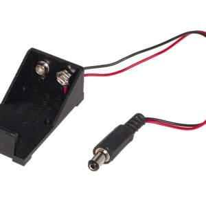 Baterijsko kućište 1x9V (6LF22) sa napojnim DC konektorom 2.1x5.5mm