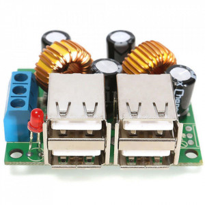 DC-DC Step-Down Konverter 9V-40V na 5V 5A sa 4 USB Porta - Img 7