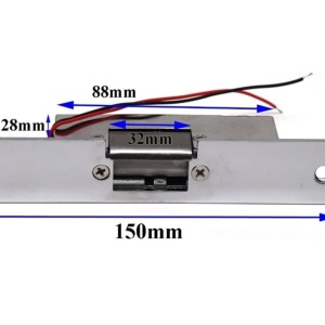 Elektromagnetni prihvatnik za vrata 12V DC – uska električna brava (150x28mm) - Img 2