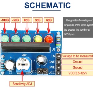 KA2284 Modul Indikator Nivoa Audio Signala i Baterije (VU Metar) - Img 7