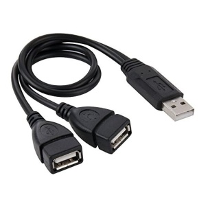 Kabl USB2.0 A M-2xUSB2.0 A F 0.4m