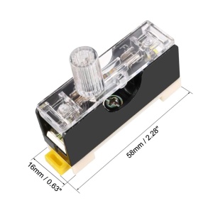 Kućište (nosač) staklenog osigurača na DIN šinu FS-101 6x30mm 10A sa LED indikacijom - Img 6