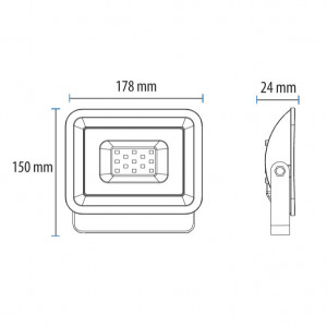 LED reflektor 30W beli - Img 2
