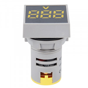 LED voltmetar 60-500VAC 22mm žuti - Img 4