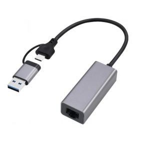 Mrežni Adapter 2-u-1 USB-C + USB 3.0 na Gigabit Ethernet RJ45 (1000Mbps) - Img 2