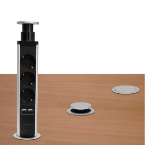 Produžni kabl 3xšuko+2xUSB-A stoni 1.4m - Img 4