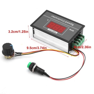 PWM Regulator Brzine DC Motora 6V-60V 30A sa Displejom i Start/Stop Tasterom - Img 2