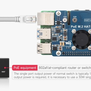 RaspberryPi 5 PCIe na M.2 adapter sa PoE funkcijom - Img 5