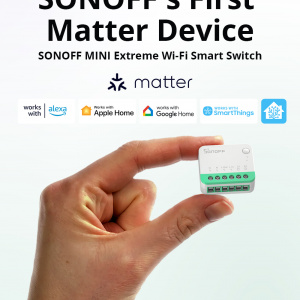 SONOFF MINIR4M Extreme Matter Pametni Prekidač Wi-Fi 2400W 10A - Apple Home / Google Home / Alexa - Img 3