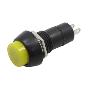 Taster za montažu na šasiju 3A 250VAC 12mm žuti