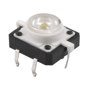 Taster za PCB montažu 12x12x7.3mm LED beli