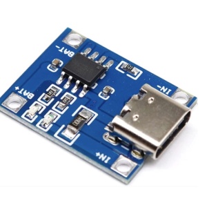 TP4056 Punjač Litijumskih Baterija 1A USB-C Modul (18650/Li-Po)
