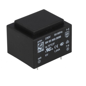 Transformator za print montažu 2x15V 1.9VA (2x63mA)