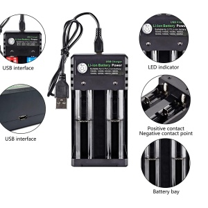 Univerzalni USB Punjač za Li-ion Baterije 18650 26650 14500 – 2 Slota - Img 4