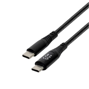 USB-C na USB-C kabl 100W sa digitalnim displejom - 1.2m, Pleteni