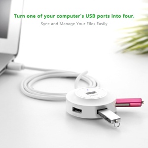 USB hub USB2.0 A M-4xUSB2.0 A F 480Mbps 1.0m beli - Img 2
