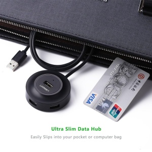 USB hub USB2.0 A M-4xUSB2.0 A F 480Mbps 1.0m crni - Img 4